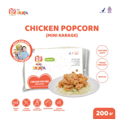 D'MAMAM Chicken Popcorn Karage 200g No MSG No Pengawet Cemilan Lauk Praktis Anak MPASI HALAL thumbnail 2