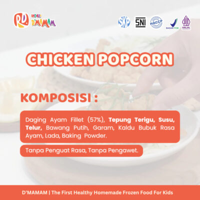 D'MAMAM Chicken Popcorn Karage 200g No MSG No Pengawet Cemilan Lauk Praktis Anak MPASI HALAL thumbnail 3