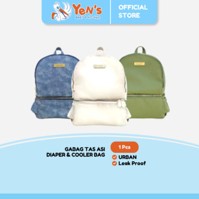 Gabag Tas Asi - Diaper & Cooler Bag Backpack Multifungsi - Muat Pompa Besar - Leak Proof - URBAN
