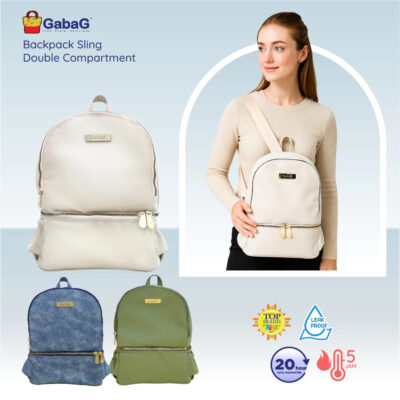 Gabag Tas Asi - Diaper & Cooler Bag Backpack Multifungsi - Muat Pompa Besar - Leak Proof - URBAN thumbnail 2