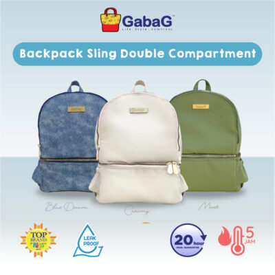 Gabag Tas Asi - Diaper & Cooler Bag Backpack Multifungsi - Muat Pompa Besar - Leak Proof - URBAN thumbnail 3