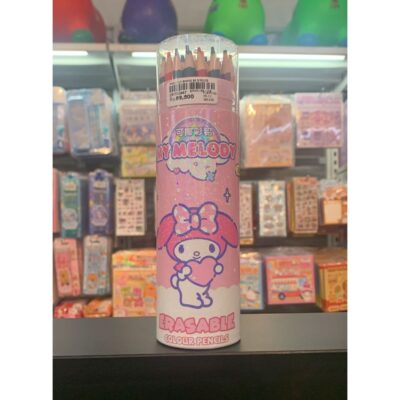 Pensil Warna Sanrio ERASABLE (Cinnamoroll, Hello Kitty, My Melody, Kuromi) Isi 12 / 24 / 36 Warna thumbnail 3