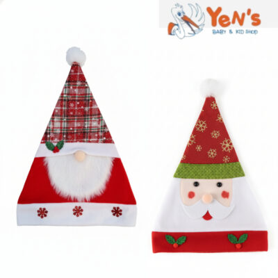 Topi Natal Gnome Plaid Premium - Desain Unik & Lucu ( 1 Pcs )