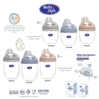Baby Safe Botol Unique Off - Center Teat 150ml 270ml WN40 WN41 BPA FREE (1 Pcs) thumbnail 3
