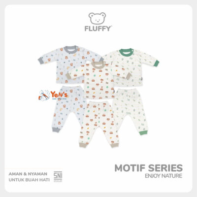 FLUFFY - Setelan Oblong Panjang Celana Panjang Series Enjoy Nature SNI ( 1 STEL )