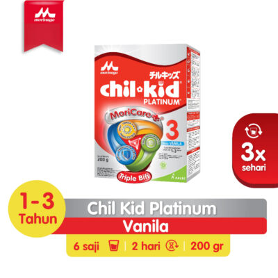 Morinaga Chil Kid Platinum Vanila 200g Susu Formula Pertumbuhan Anak Usia 1-3 Tahun Halal thumbnail 2