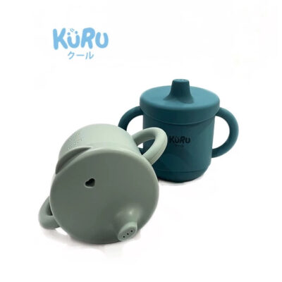 Kuru Baby Silicone Sippy Cup Set | Gelas Silicone Bayi + Straw Sedotan SC20 BPA Free thumbnail 6