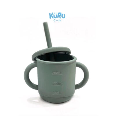 Kuru Baby Silicone Sippy Cup Set | Gelas Silicone Bayi + Straw Sedotan SC20 BPA Free thumbnail 7