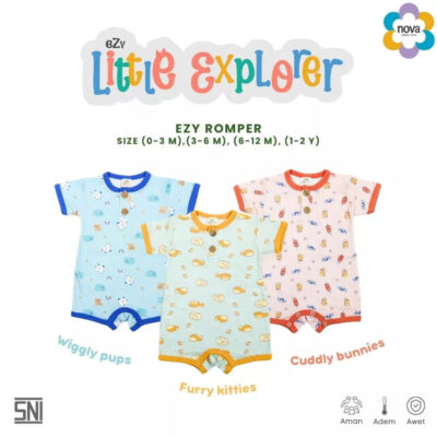 Baju Anak NOVA - Ezy Romper - Jumpsuit Bayi Dan Anak ( 0 - 24 bulan) - Ezy Little Explorer SNI thumbnail 2