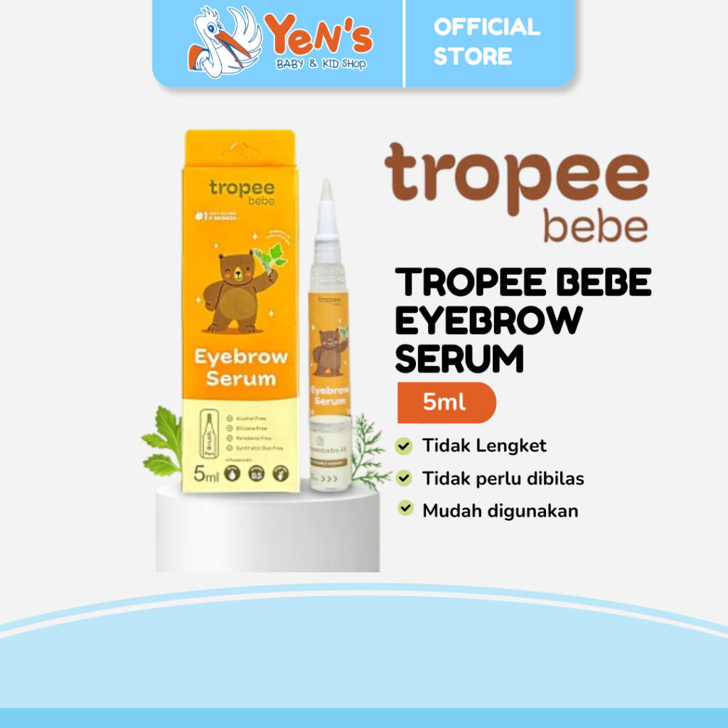 Tropee Bebe Eyebrow Serum 5ml | Serum Alis Anak | Alcohol Free | Mengandung Argan Oil