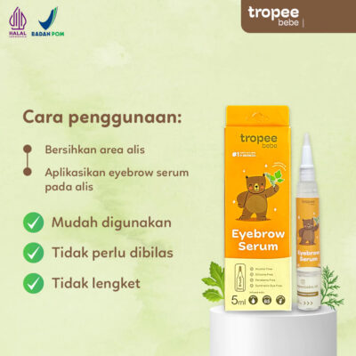 Tropee Bebe Eyebrow Serum 5ml | Serum Alis Anak | Alcohol Free | Mengandung Argan Oil thumbnail 4