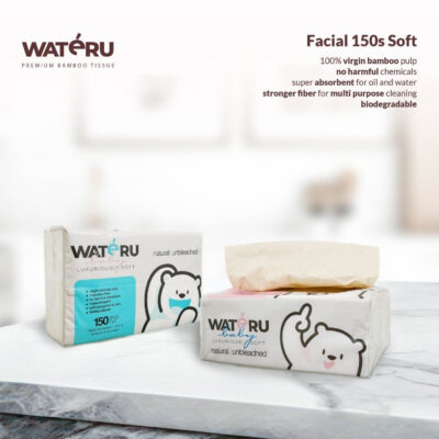 Wateru Premium Bamboo Tissue - Travel Pack 150's