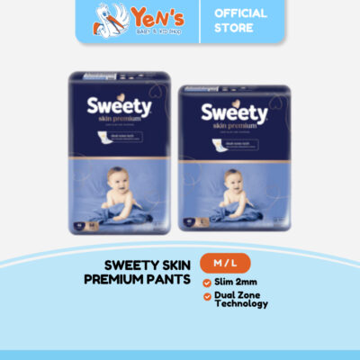 Sweety Skin Premium Pants M 46s / L 40s - Popok Bayi Celana Sekali Pakai