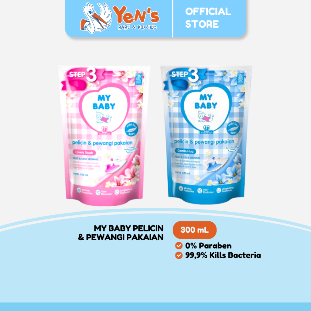 MY BABY Pelicin & Pewangi Pakaian Gentle Hug / Lovely Touch 300 mL Bebas Paraben