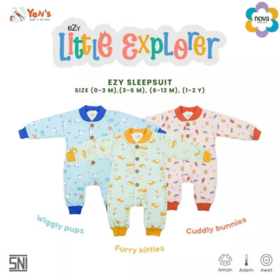 NOVA Ezy Little Explorer Sleepsuit Bayi Dan Anak 0-24 bulan (1 Pcs)