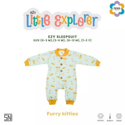 NOVA Ezy Little Explorer Sleepsuit Bayi Dan Anak 0-24 bulan (1 Pcs) thumbnail 6