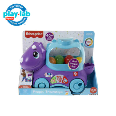 Fisher-Price Poppin' Triceratops - Mainan Edukasi Anak Balita 12-36M thumbnail 3