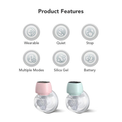 Sakumini Pompa Asi Elektrik Hands Free Wearable Breast Pump Smart Display Rechargeable BPA Free thumbnail 8