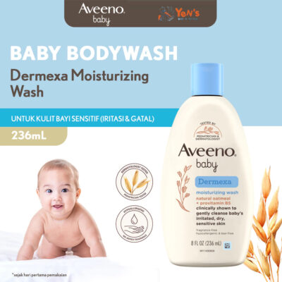 AVEENO Baby Dermexa Moisturizing Wash 236 ml / Sabun Mandi Bayi Melembapkan Kulit Kering & Sensitif thumbnail 2