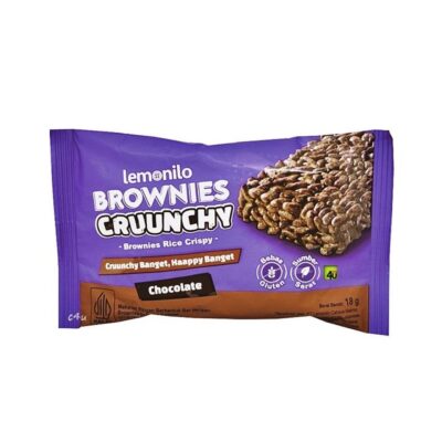 Lemonilo Brownies Cruunchy Milky Chocolate 18g - Bebas Gluten - Sumber Serat thumbnail 2