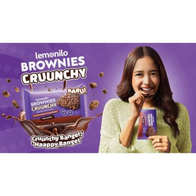Lemonilo Brownies Cruunchy Milky Chocolate 18g - Bebas Gluten - Sumber Serat thumbnail 3