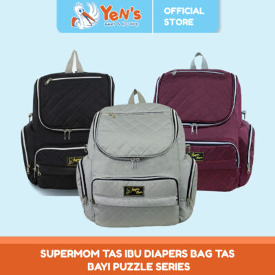 Supermom Tas Ibu Diapers Bag Tas Bayi Puzzle Series
