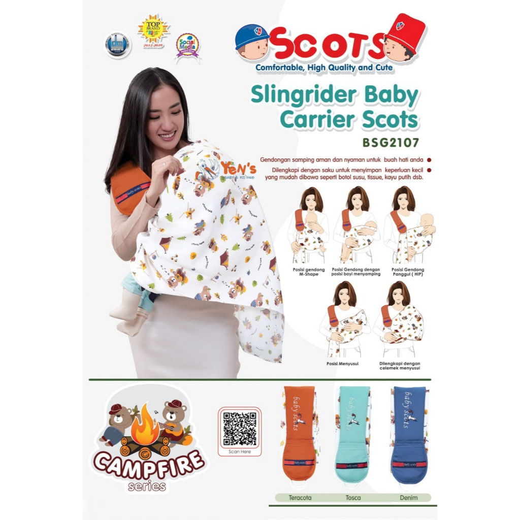 Baby Scots Gendongan Samping Bayi Campfire Series BSG2107