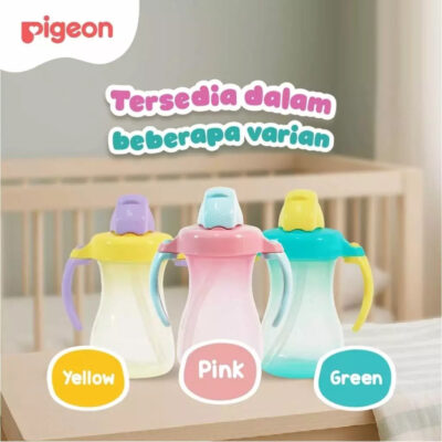 PIGEON Petite Straw Bottle - 150 ML | Botol Minum Bayi Anak Anti Tumpah Dengan Sedotan | 9+ BULAN thumbnail 2