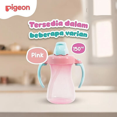 PIGEON Petite Straw Bottle - 150 ML | Botol Minum Bayi Anak Anti Tumpah Dengan Sedotan | 9+ BULAN thumbnail 6