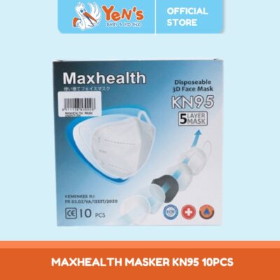 Maxhealth Masker KN95 5 Layer Isi 10pcs Putih - Disposeable 3D Face Mask