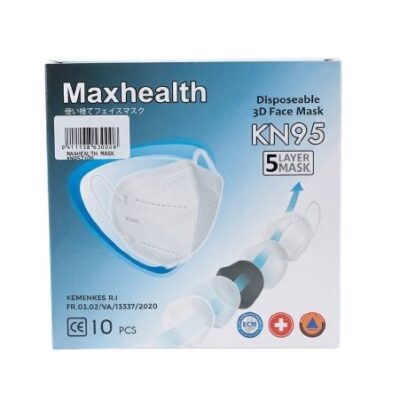 Maxhealth Masker KN95 5 Layer Isi 10pcs Putih - Disposeable 3D Face Mask thumbnail 2