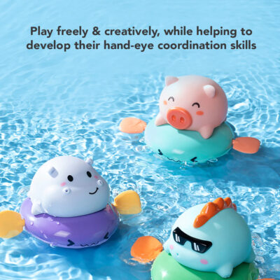 Sakumini Mainan Motorik Mandi Anak Bayi Berenang Air Semprot Kids Water Spray Riding Fish BPA FREE thumbnail 6