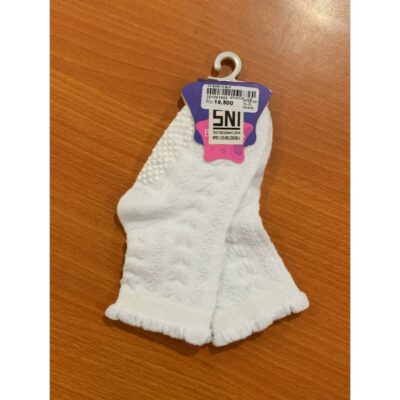 Baby Socks Anti Slip Putih - Kaos Kaki Anak SNI Premium