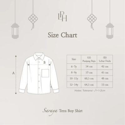 Little Palmerhaus Saraya Teen Boy Shirt (Baju Koko Anak Usia 6-14 Tahun) - Baju Lebaran 2026 thumbnail 6