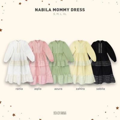 BOHOPANNA - Raya Collection Gamis - Nabila Mommy Dress - Baju Muslim