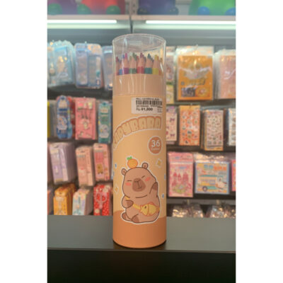 Pensil Warna Capybara 12 / 24 / 36 Warna - Set Lengkap Kemasan Tabung Lucu thumbnail 2