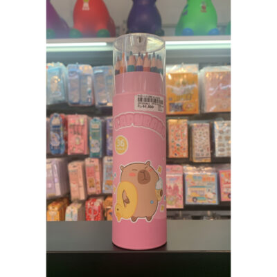 Pensil Warna Capybara 12 / 24 / 36 Warna - Set Lengkap Kemasan Tabung Lucu thumbnail 3