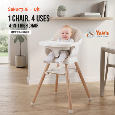 Sakumini Kursi Makan Bayi Premium 4in1 Portable Dining Chair Baby Toddler Multifungsi
