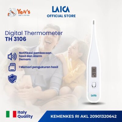 Laica TH3106 Thermometer Digital -  Alat pengukur suhu tubuh dengan layar LCD
