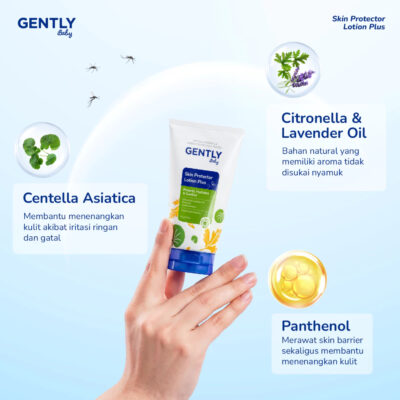 GENTLY Baby Skin Protector Lotion Plus 50gr - Anti Nyamuk Citronella | Lotion Anti Nyamuk 8 Jam untuk Bayi & Anak thumbnail 2