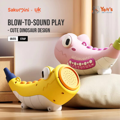 Sakumini Mainan Terompet Tiup Dinosaur Blow Horn Toy Mainan Edukasi Anak Bunyi Suara Hewan (1 Pcs)