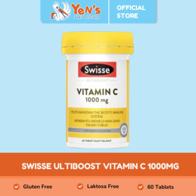Swisse Ultiboost Vitamin C 1000mg 60 Tablets - Multivitamin Membantu Memelihara Daya Tahan Tubuh thumbnail 1