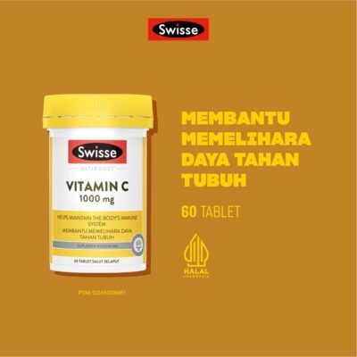 Swisse Ultiboost Vitamin C 1000mg 60 Tablets - Multivitamin Membantu Memelihara Daya Tahan Tubuh thumbnail 2