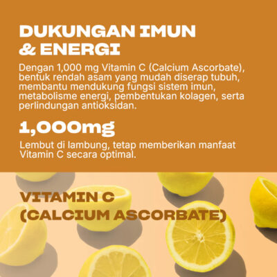 Swisse Ultiboost Vitamin C 1000mg 60 Tablets - Multivitamin Membantu Memelihara Daya Tahan Tubuh thumbnail 3