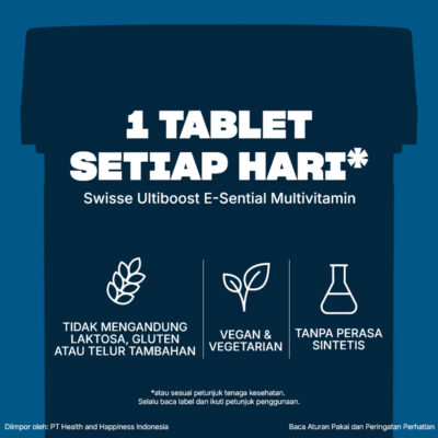 Swisse Ultivite E-sential Multivitamin - Vitamin & Suplemen Kesehatan Daya Tahan Tubuh Halal thumbnail 3