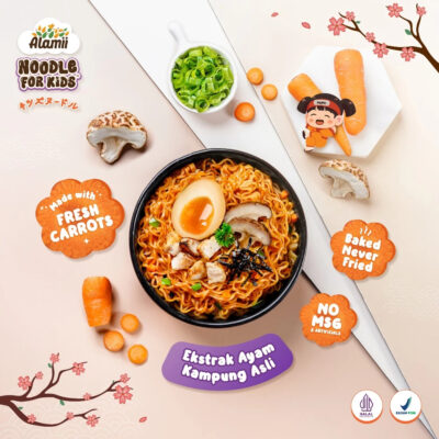 Alamii Noodle For Kids - Miso Soup / Chicken Dry Ramen - Tanpa Pengawet thumbnail 5