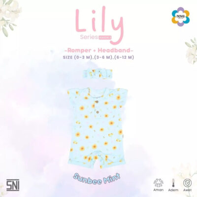 NOVA - Romper Set Bandana - Playsuit Bayi dan Anak Perempuan 0-12 Bulan (1 Set) - Lily Nature Series thumbnail 6