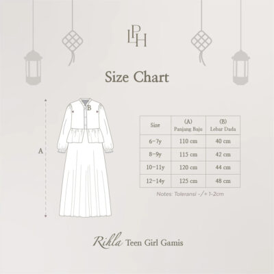 Little Palmerhaus Rihla Teen Girl Gamis (Baju Gamis Anak Perempuan Usia 6-14 Tahun) - Raya Collection thumbnail 7