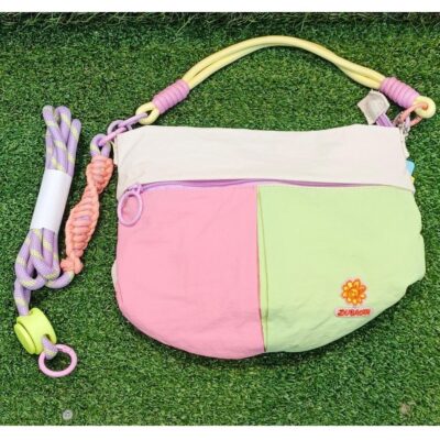 Tas Wanita Shoulder Bag Pastel Color Block Tali Panjang Paracord Removable / Tas Selempang Lucu thumbnail 2