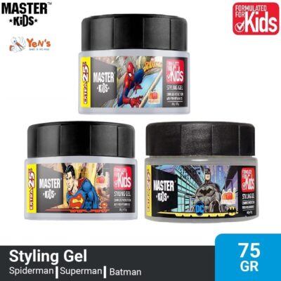 Master Kids Styling Gel Spiderman Jar 75gr - Minyak Rambut Anak / Pomade Anak thumbnail 2